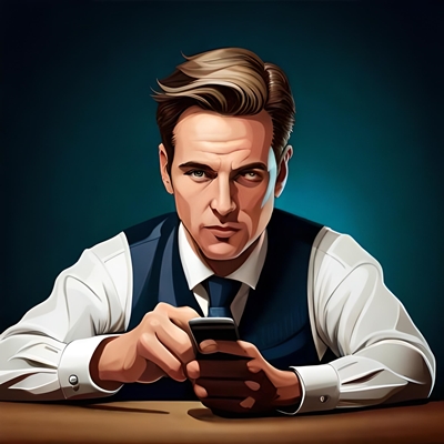 Uomo scommette dal cellulare